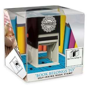   Book Lover Self Inking Stamp Cube, Book Belongs: Arts, Crafts & Sewing