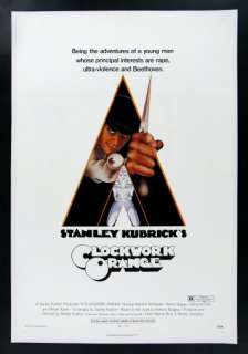 CLOCKWORK ORANGE * STANLEY KUBRICK ORIG MOVIE POSTER  