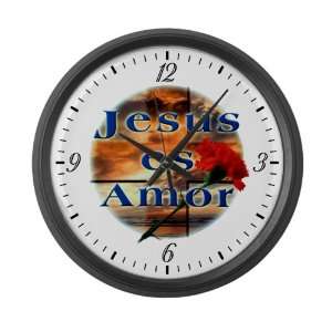  Large Wall Clock Jesus Es Amor Jesus Is Love: Everything 