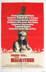 MACARTHUR orig 27x41 war movie poster GREGORY PECK 1977  