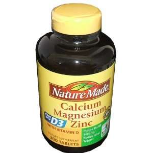  Nature Made Calcium Magnesium and Zinc Dietary Supplement 