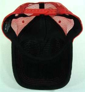   Rum Black Red Bat Snapback TRUCKER Baseball Hat Cap NEW NWT  