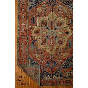  8x12 Hand Knotted Heriz Persian Rug   82x122