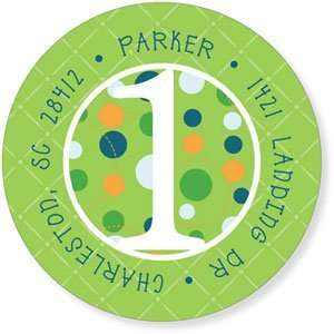   Collections   Address Labels (Dotty Numeral Green)