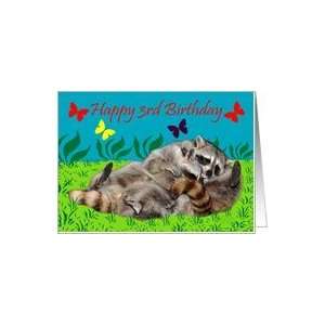  3rd Birthday, Raccoons playing Card: Toys & Games