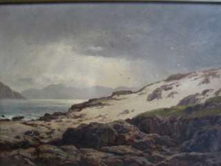 JOHN NESBITT 19th Century SCOTTISH OIL ON CANVAS of IONA SANDS 