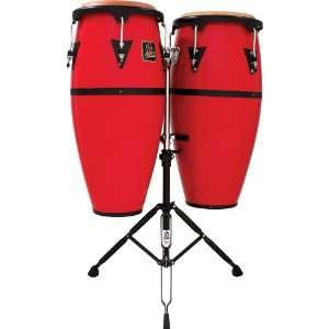  Latin Percussion LPA647F Aspire Conga set with Stand   Red 