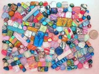   DICHROIC GLASS MIXED CABS 200+ GRAM CLOSE OUT WHOLESALE LOT  
