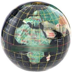  3 Black Opalite Gemstone Globe Paperweight