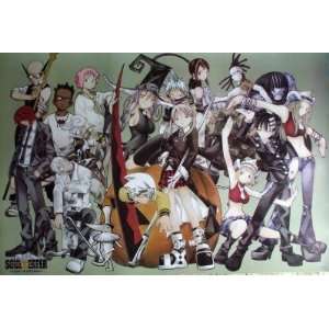 Soul Eater manga characters POSTER 34 x 23.5 horiz green Souleater 