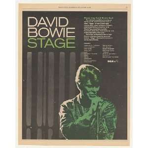  1979 David Bowie Stage Live Album RCA Records Print Ad 