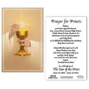    Chalice Prayer Card with Year of the Priest Prayer Toys & Games