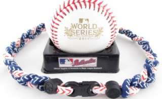   Baseball Thread Titanium Necklace MLB Ionic 5 Sizes Triple Braided