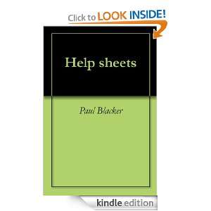 Help sheets Paul Blacker  Kindle Store