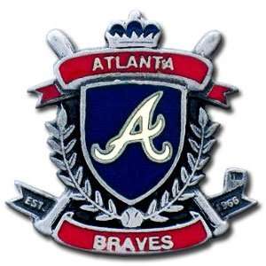  Team Crest MLB Pin   Atlanta Braves: Sports & Outdoors