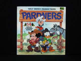 Walt Disney Pardners 14 Great Cowboy Songs LP GOOFY  