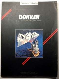 DOKKEN TOOTH AND NAIL GUITAR SCORE JAPAN TAB  