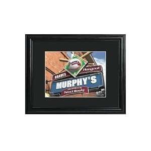  Atlanta Braves Personalized MLB Pub Sign with Wood Frame 