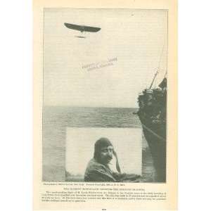  1909 Print M Louis Bleriot Crossing English Channel 