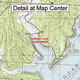 USGS Topographic Quadrangle Map   Bollinger Creek, Missouri (Folded 