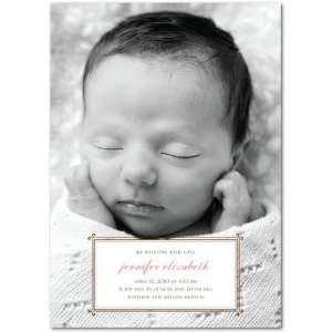 Girl Birth Announcements   Graceful Box: Medium Pink By Umbrella