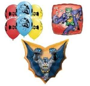 BATMAN birthday party balloons xl boys lot 8 set MYLAR  