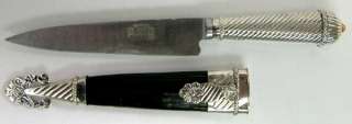 Silver Nickel & Leather Gaucho KNIFE FACON 11¾ Inches  