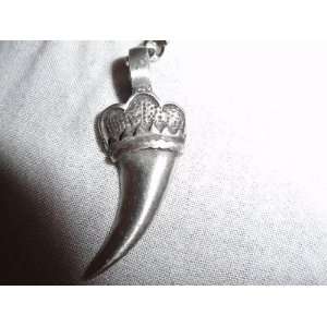  TWO Tigers Claw Pewter Pendant 