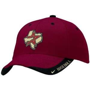  Nike Houston Astros Crimson 07 Practice Hat: Sports 
