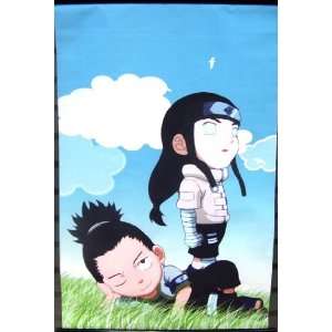  Naruto Chibi Shikamaru & Neji 60x90cm Wallscroll 