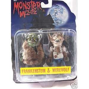  Monster Mez Itz 3 FRANKENSTEIN & WEREWOLF 2 PACK   MEZCO 