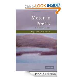 Meter in Poetry A New Theory Nigel Fabb, Morris Halle  