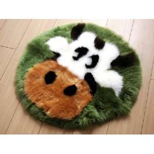  Bowron Sheepskin Round Fun Rug   Cow Style