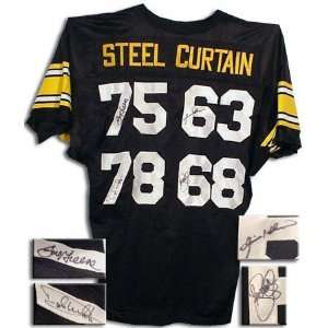   , & Ernie Holmes Steel Curtain Autographed Jersey
