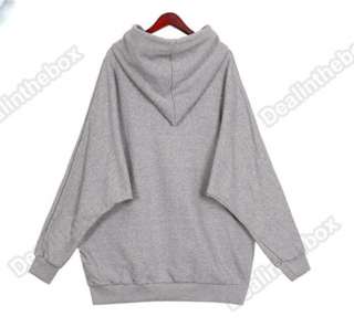 DMS15 Korea Cool Girl Leisure Hoodie Letter Batwing Outerwear Pullover 