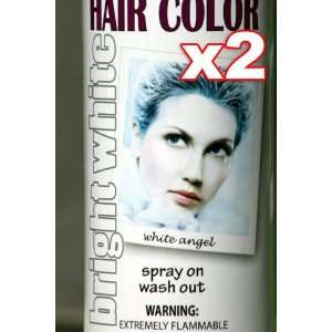  Quantity 2 cans   Spray On Wash Out White Hair Color 