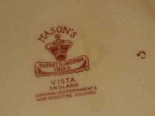 Vintage Masons Patent Ironstone Vista Pink Fenton Jug  