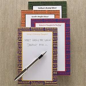  Personalized Notepads   Success, Achieve, Believe: Health 