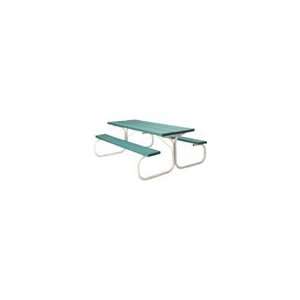 Leisure Time Commercial Injection Molded Picnic Table with Steel Frame 