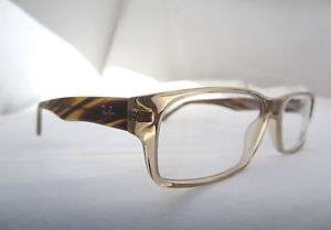 RayBan RB 5203 2466 Light Brown Eyeglasses Glasses Authentic New 55mm 