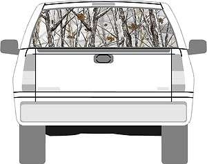 SnowStorm Camo Truck Window Wrap 17.7 x 76  