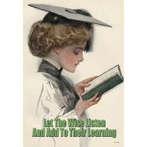  Let the Wise Listen and Add to Their Learning 12x18 Giclee 