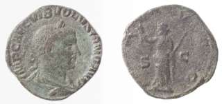 ROMAN EMPIRE Volusian AD 251 253 AE Sestertius *PAX*  