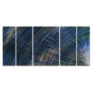 Cool Advance II Abstract painting on metal wall art by artist Ash Carl 