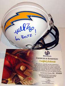   Signed Auto San Diego Chargers Mini Helmet Wyoming Cowboys  