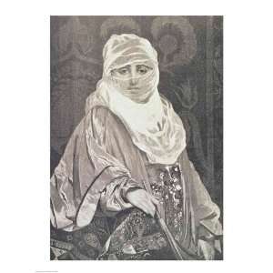  La Favorita  Woman with a Veil   Poster by Jean leon 