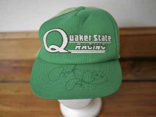 Vtg Signed RICKY RUDD #26 Quaker State Racing Trucker Hat Cap One Size 