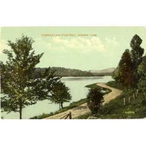 1910 Vintage Postcard Highland Lake (First Bay)   Winsted Connecticut