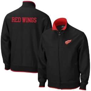   : Reebok Detroit Red Wings Black MVP Track Jacket: Sports & Outdoors