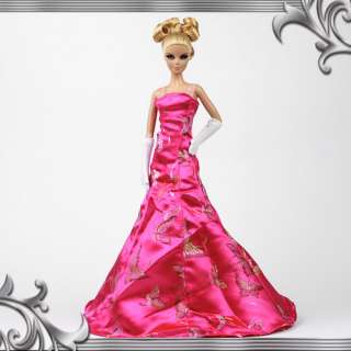 D2766 BN Pink Handmade Evening Dress for Barbie FR Silkstone FR2 G 